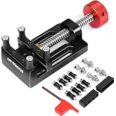 ArtyMaster Mini Drill Press Vise with Rubber Soft Jaws, 0-2.48" Clamping Range Mini Vice Clamp for Crafts, Jewelry Making, Modeling and Repairs, Precision Aluminum Small Vise for Small Projects