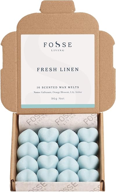Fosse Living Fresh Linen Scented Wax Melts 16 Pack - Eco Friendly