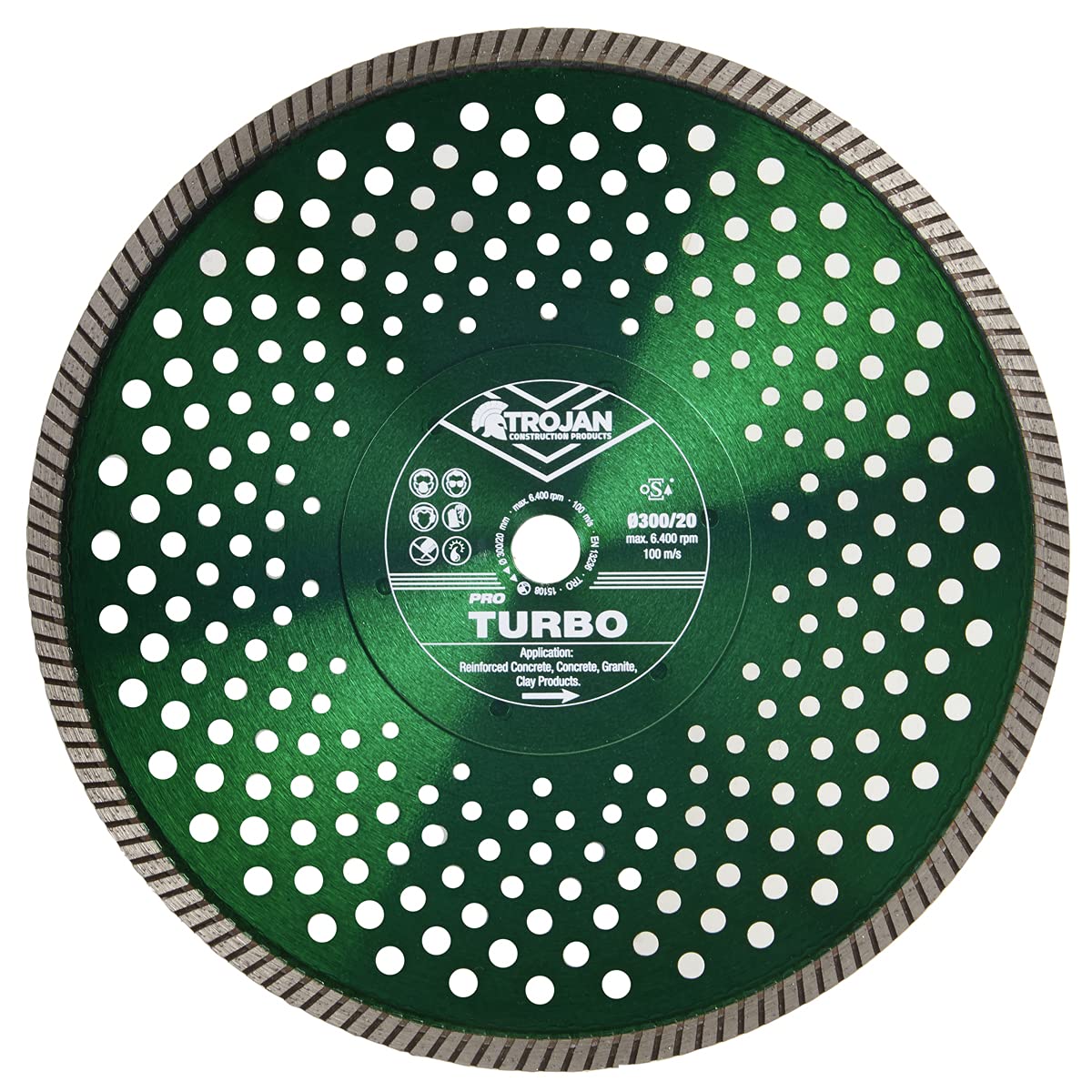 Trojan Pro Turbo 300mm Diamond Cutting Blade