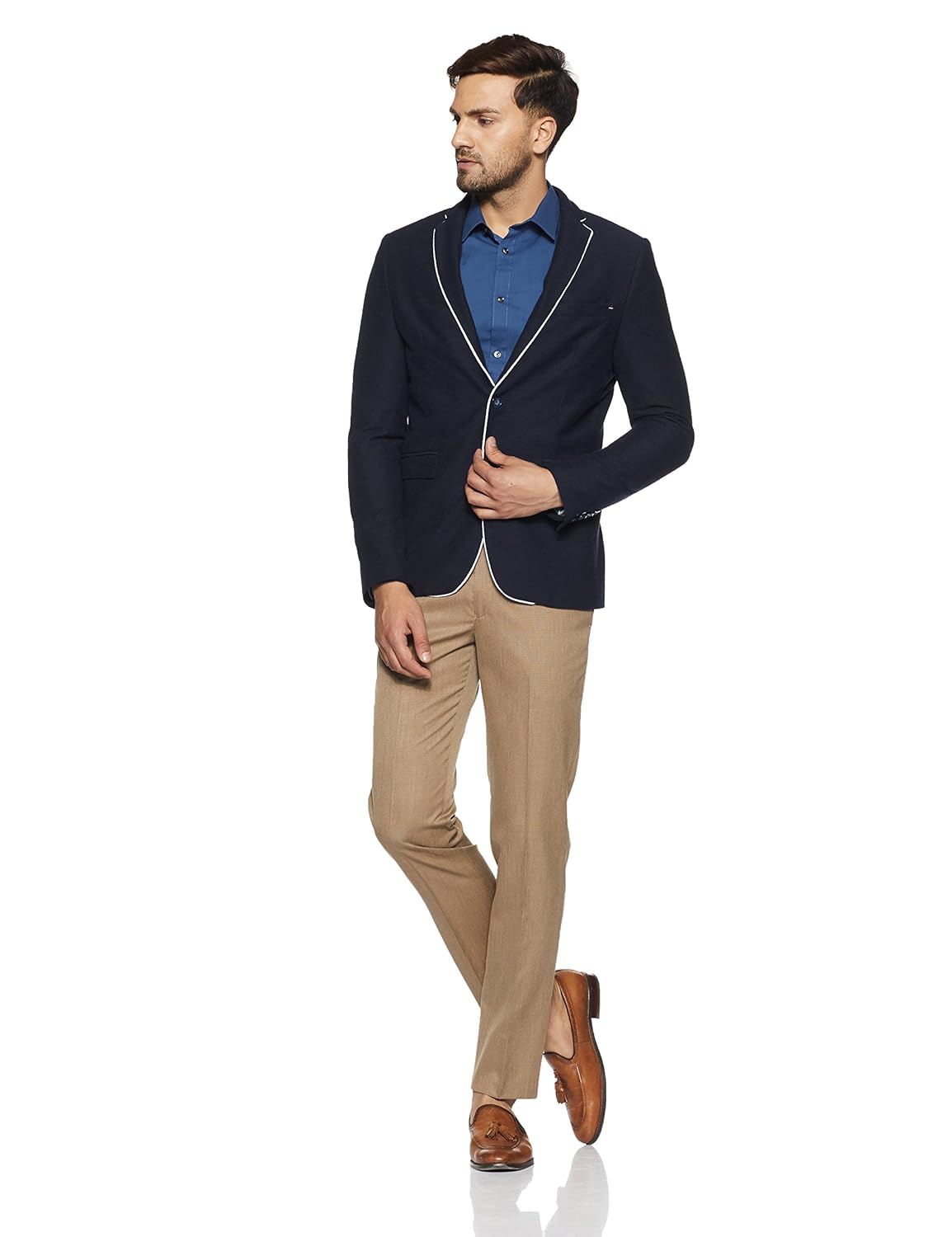 john players men's slim fit formal trousers