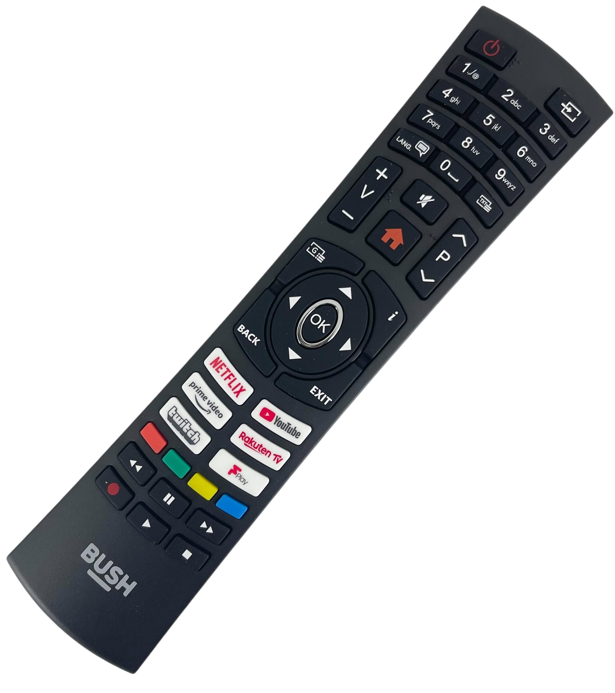 121AV Original Bush RC4591P TV Remote Control Compatible with RC4391P DLED32FHDSC DLED40FHDS DLED43UHDHDRSC Smart LEDs