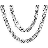 Feifuli Stainless Steel Chain Necklaces,Rolo Chain Necklace for Men Women,Unique Fashion and Charm Jewelry, Silver Tone Chain,Stainless Steel Adjustable Link, Gifts for Friends/Husband/Dad