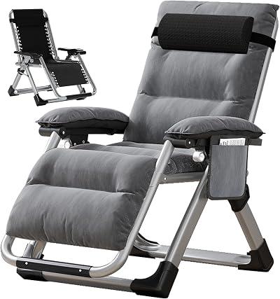 Meulbaty Zero Gravity Chair 200kg Folding Garden Recliner with Cushion