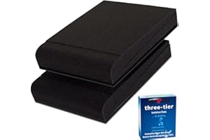 QDVDQ Soundproof Wall Panels，0.9lb/ft³ High Density, Thicker 0.4in, Acoustic Panels, Sound Dampening Panels (black-, For 5-6" Specialty Monitors)