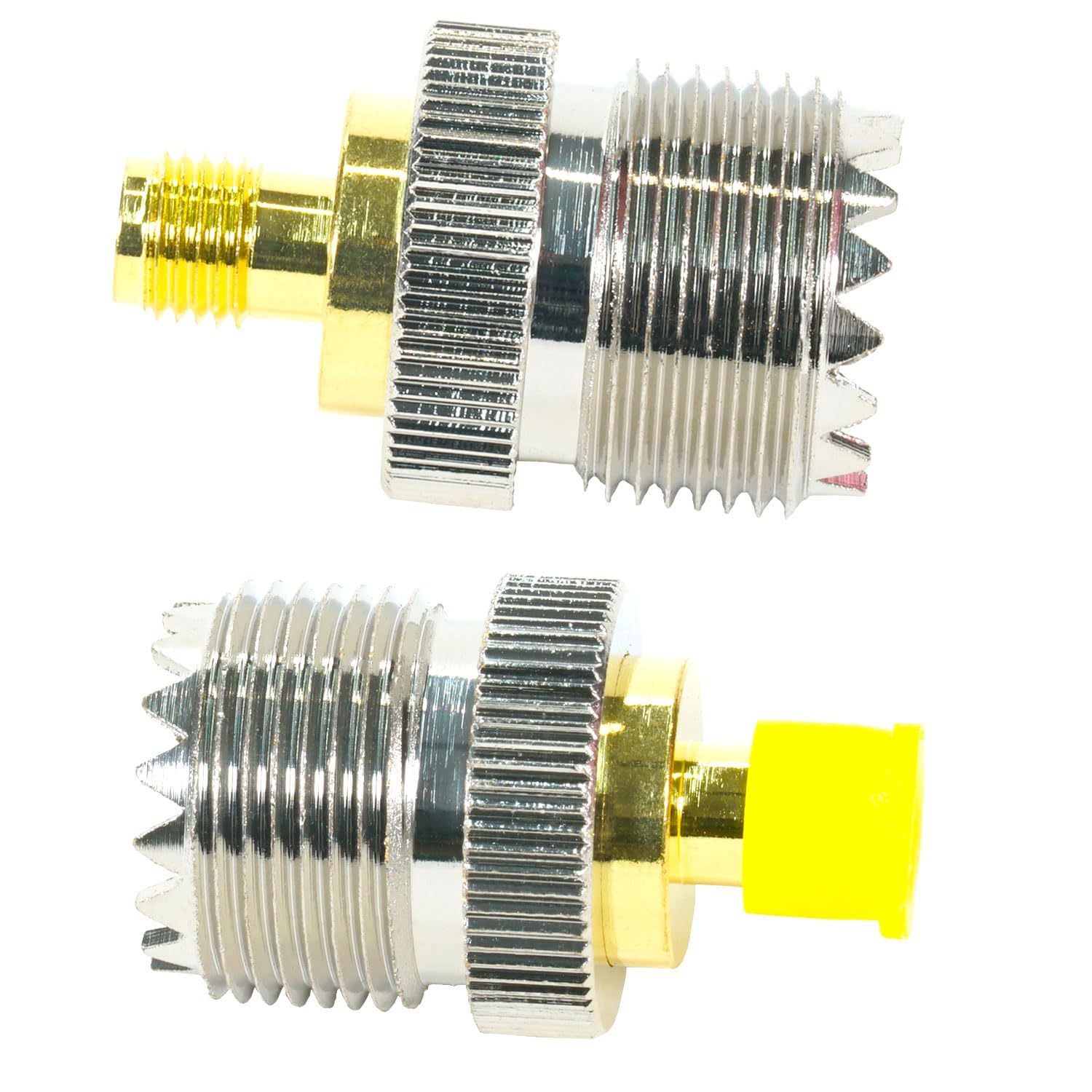 Fohevers 2 Pcs UHF SO239 Female to SMA Female Antenna Adapter for TV Wireless LAN Devices Wi-Fi Radios
