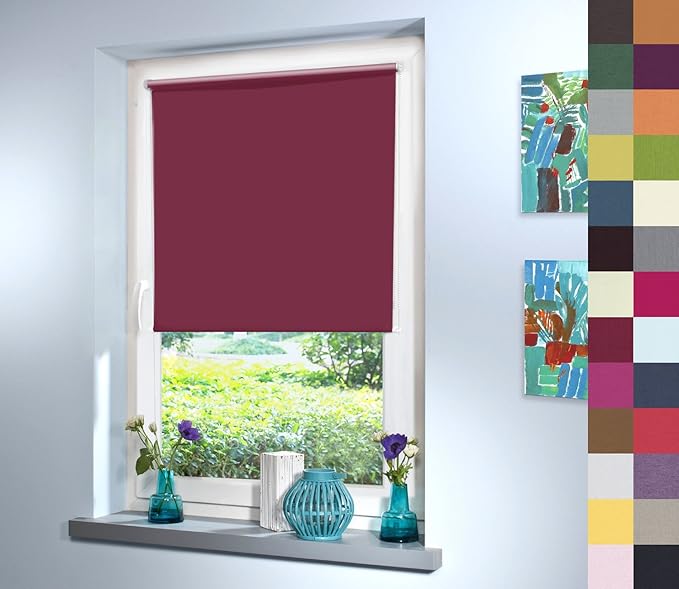 Verdunkelungsrollo nach Maß, hochqualitative Wertarbeit, mit Aluminium Aufhängung, alle Größen, Rollo nach Maß, blickdicht, f