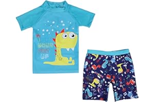 YAGATA Toddler Boys Swim Set Cute 2t Swimsuit Boys Dino Bathing Suit Boys 2t 3t Swimsuit Boys