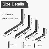 Ouvin Heavy Duty Shelf Brackets 10 Inch 4 Pack Black Iron Wall Mount view 2