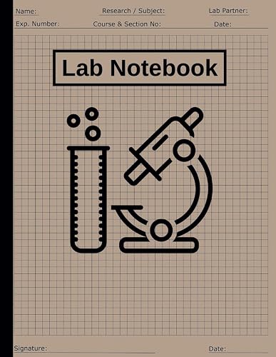 Lab Notebook: Laboratory Notebook Quad Ruled Science Lab Book with Grid ...