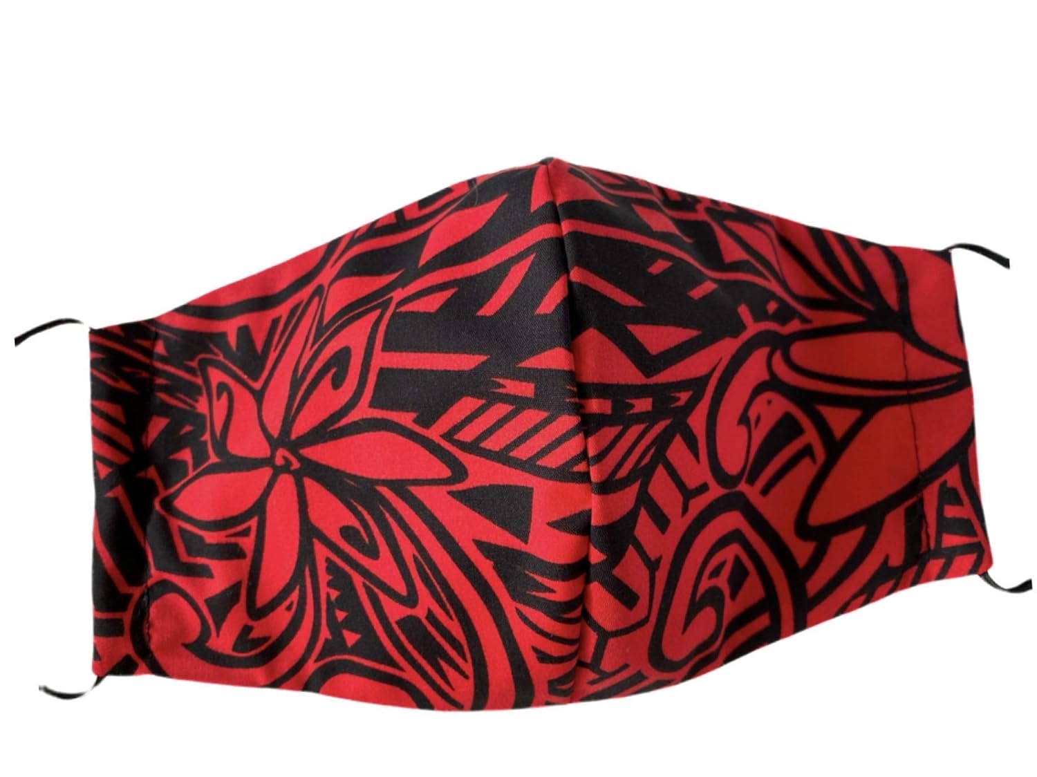 Made in Hawaii Reusable Cotton Face Mask with filter pocket Hawaiian Tribal Gardenia