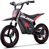 KOOZ HP01E 36V 750W Peak Electric Dirt Bike Motorcycle for Kids Aged 4-8 | UL2272 SGS Certified,15.5MPH Max Speed,35-Min Ride Time on High Speed,Alloy Wheels