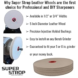 5 in Leather Honing Stropping Wheel fits
