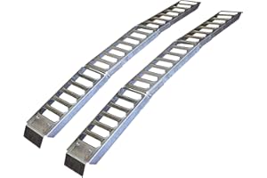 CARGOSMART 3094 Steel Tri-Fold Ramp with Punch Out Pattern (2pk) – Easily, Safely Load & Unload Push Mowers, Appliances, Compact Design for Easy Storage, Fits in Truck Bed Tool Boxes, 500 lb. Capacity