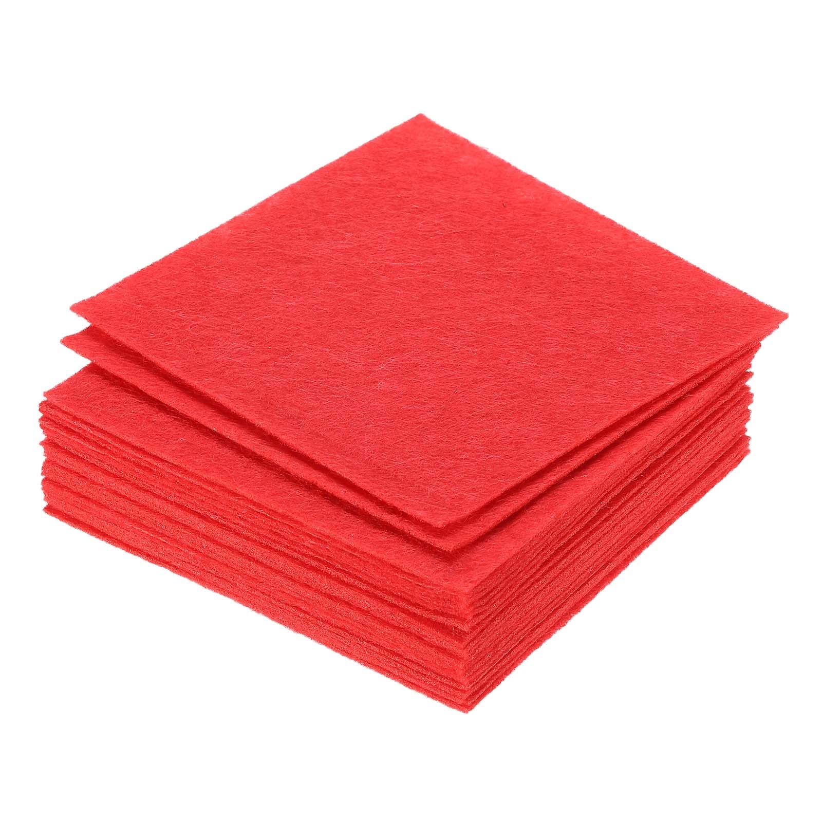 PATIKIL Soft Felt Sheets Fabric Craft Sheets Red 4 Inch x 4 Inch for DIY, Hobby, Decoration Pack of 42