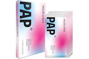 medcodes Teeth Whitening Strips for Sensitive Teeth, 28 Express White Strips, No Peroxide, No Slip, Professional Enamel Safe Teeth Whitening Kit for Remove Coffee Tea Smoking Stains, 14 Treatments
