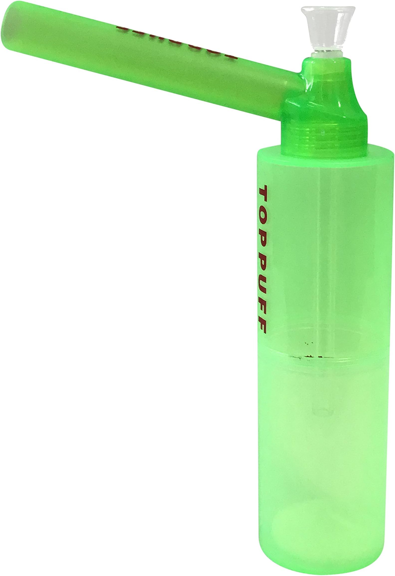 Funky Gear Acrylic Smoking Tube - Features Detachable Mouthpiece, Glass Pipe and Stem - Top Puff Portable Water Tube - Simple and Elegant Design - Perfect for Travel - 22 cm, Light Green
