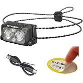 Nitecore NU25 MCT UL 400 Lumen Ultralight USB-C Rechargeble Outdoor Headlamp with Multiple Color Temperatures Warm Natural, C