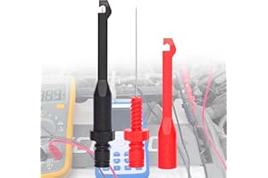KAWISH 2Pack Wire Piercing Probe Clip, Insulation Puncture Probe, Power Multimeter Piercing Probes for 4mm Banana Plug Extension Test Leads,Diagnostic Tester (A)
