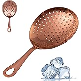 A Bar Above Antique Copper Julep Strainer, 304 Stainless Steel Cocktail Strainer with Rounded Handle, Bartender Tool for Mixing Glasses and Shakers, Professional Bar Accessory for Home or Bar Use