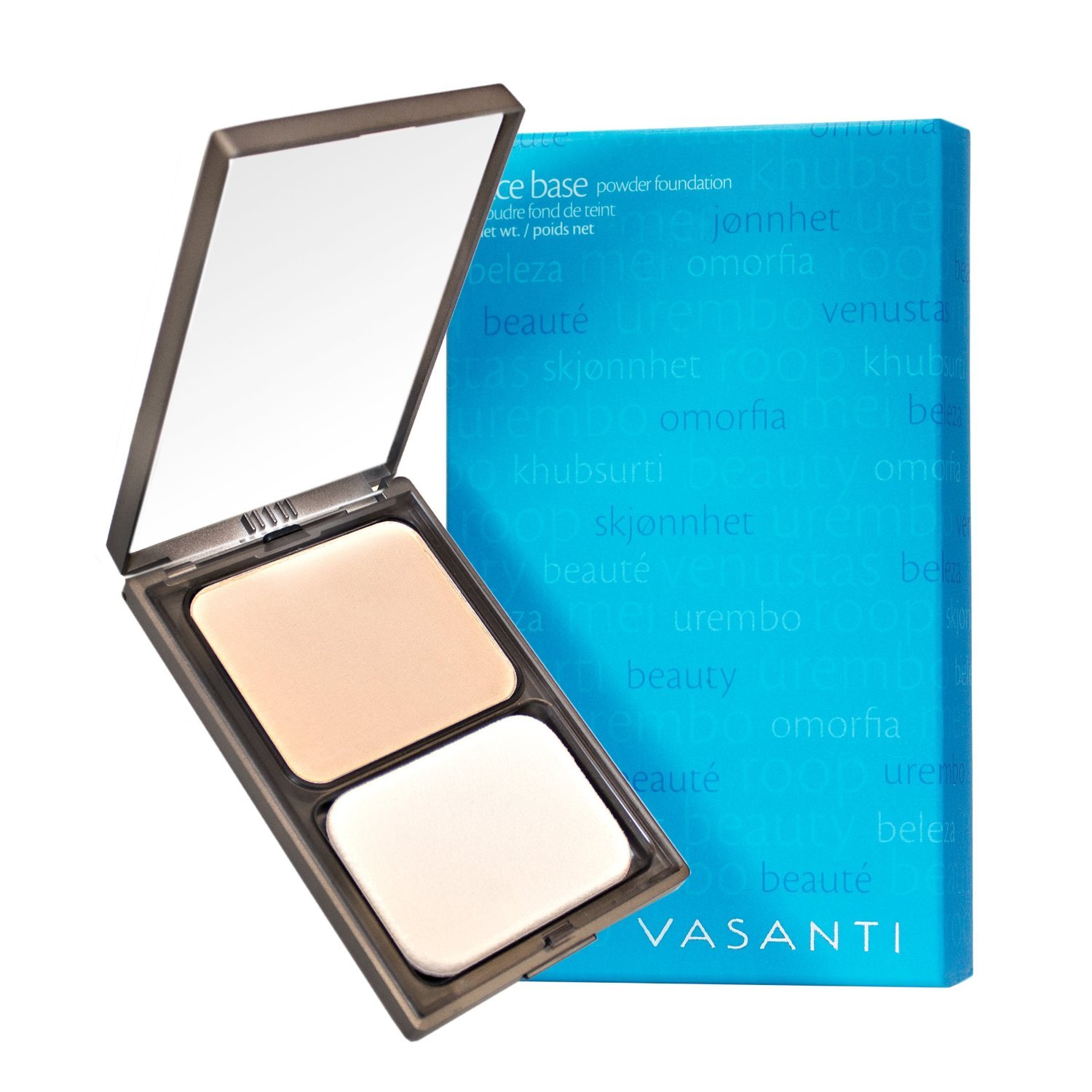 Vasanti Face Base Powder Foundation with Mineral Pigments - Oil-Free, Paraben-Free (V6 - Tanned to Medium Deep)