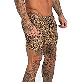 GINGTTO Men's Beach Shorts Bathing Suits with Mesh Lining