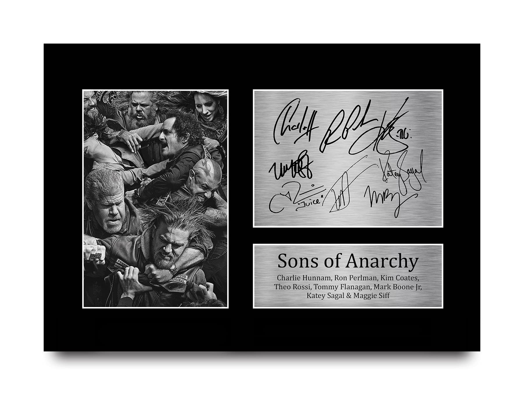 HWC Trading Sons of Anarchy Gift Signed A4 Printed Autograph The Cast Gifts Photo Display — image 1