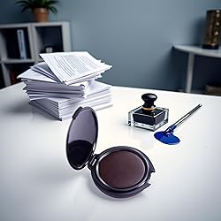 1 PC Fingerprint Ink Pad,Thumbprint Ink Pad, Blue