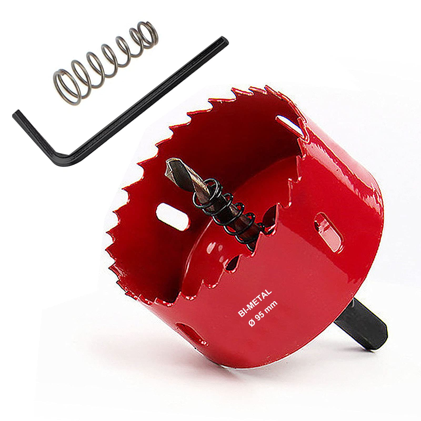 SagaSave 95mm HSS Bi-Metal Hole Saw with Corn Hole Drilling Cutter, Hole Cutter for Stainless Steel,Metal,Wood,Plastic,Drywall,Fiberboard,3.74inch 1PCS
