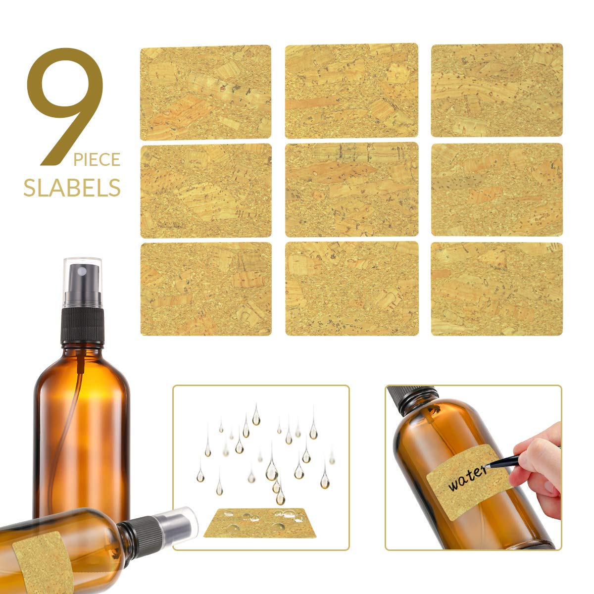 Amber Glass Spray Bottles Set Empty Small Glass Spray Bottles Refillable Cosmetic Containers Fine Mist Sprayer 6 Pack for Essential Oils Cleaning Products Beauty Products or Aromatherapy-100ML 3.5oz