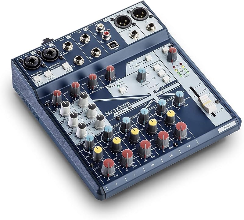 Soundcraft Notepad-8FX Small-Format Analog Mixer with USB I/O Lexicon Effects