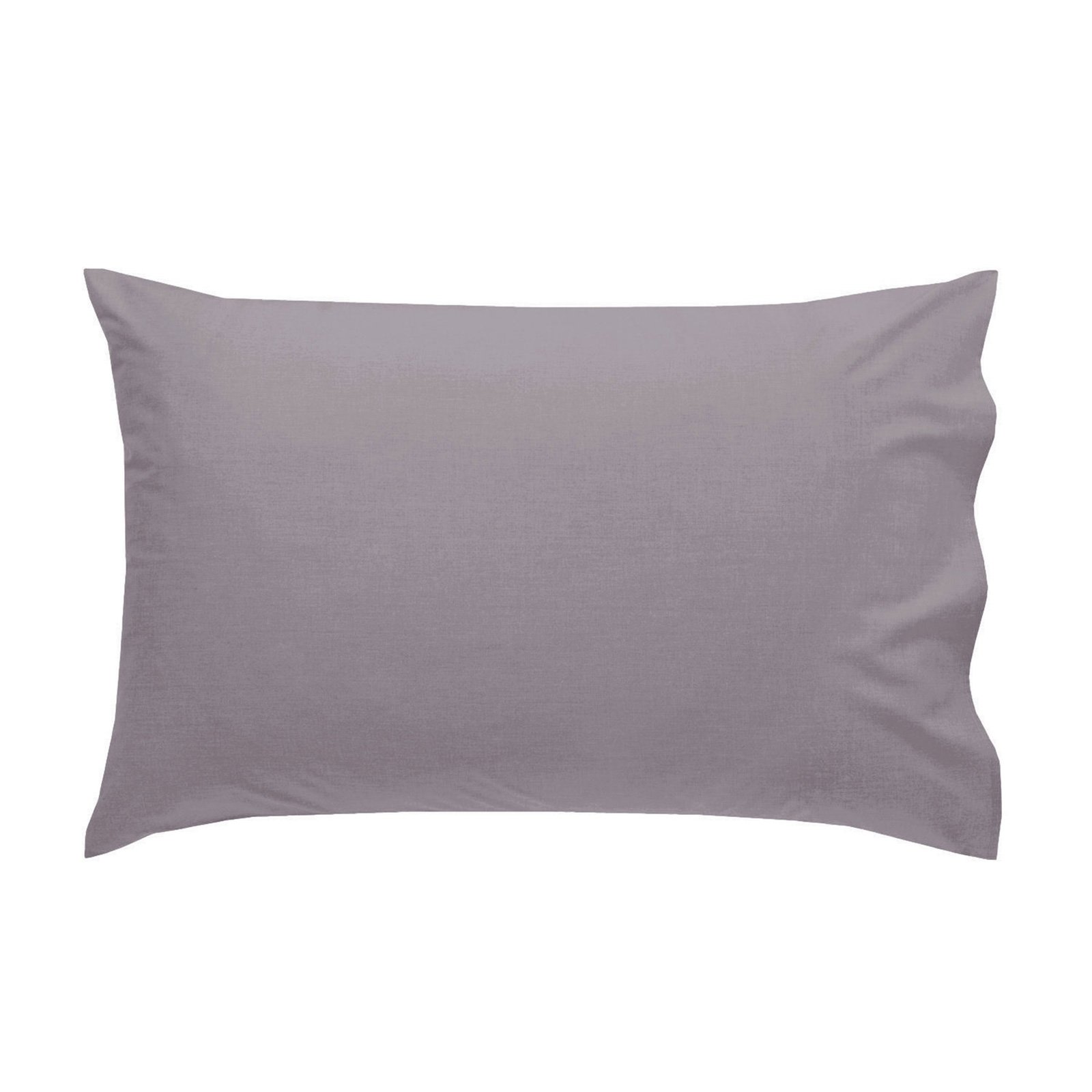Just Contempo Plain Percale Pillow Cases, Grey, Pack of 2