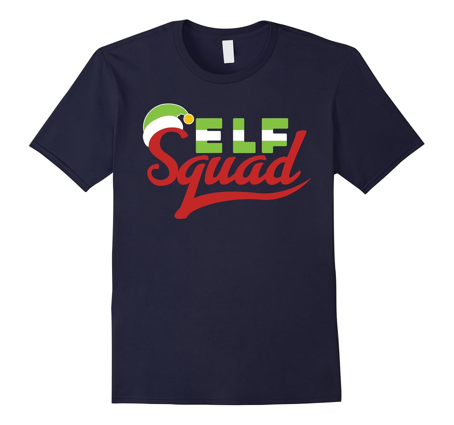 Funny Christmas Elf Squad T-Shirt Elf Hat Shirt-ANZ