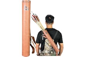 BEAUTI4U Leather Arrow Quivers - Quiver Arrow Holder - Traditional Bow Quiver - Leather Back Quiver with Reinforced Bottom Structure, Suitable for Beginners and Children