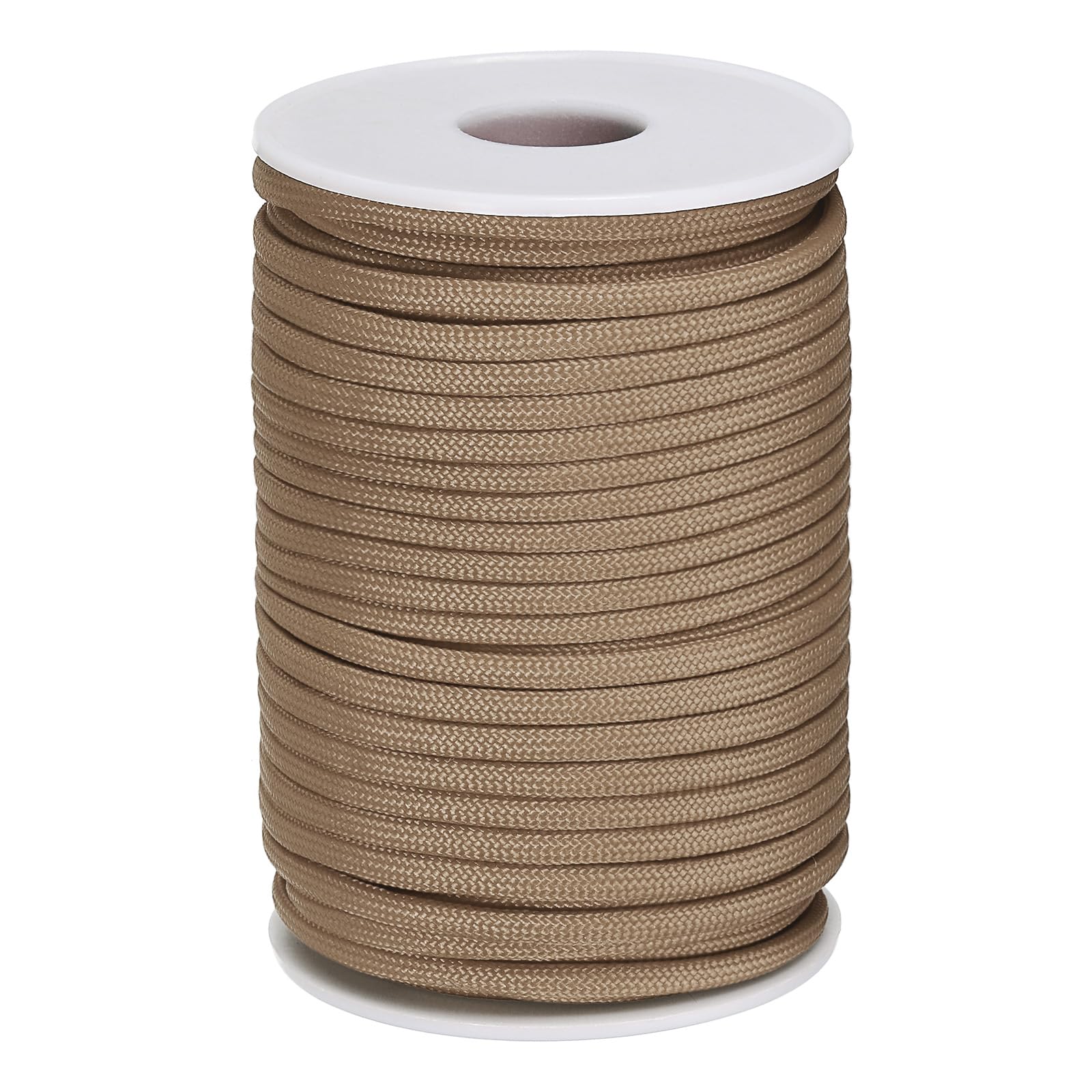 PATIKIL 100 Feet Paracord Rope 550lb, 7 Strand Parachute Cord 4mm Paracord Lanyard Spool Cord for Survival Bracelet Tent Camping, Hiking, DIY Projects, Khaki