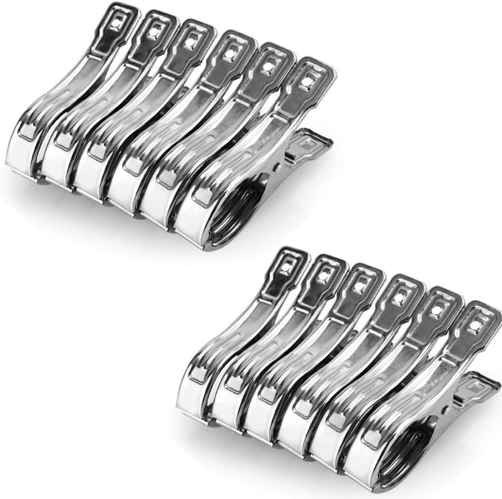 Kingwa 12 Pack Stainless Steel Clothespin Clip 12cm Clamping Powerful