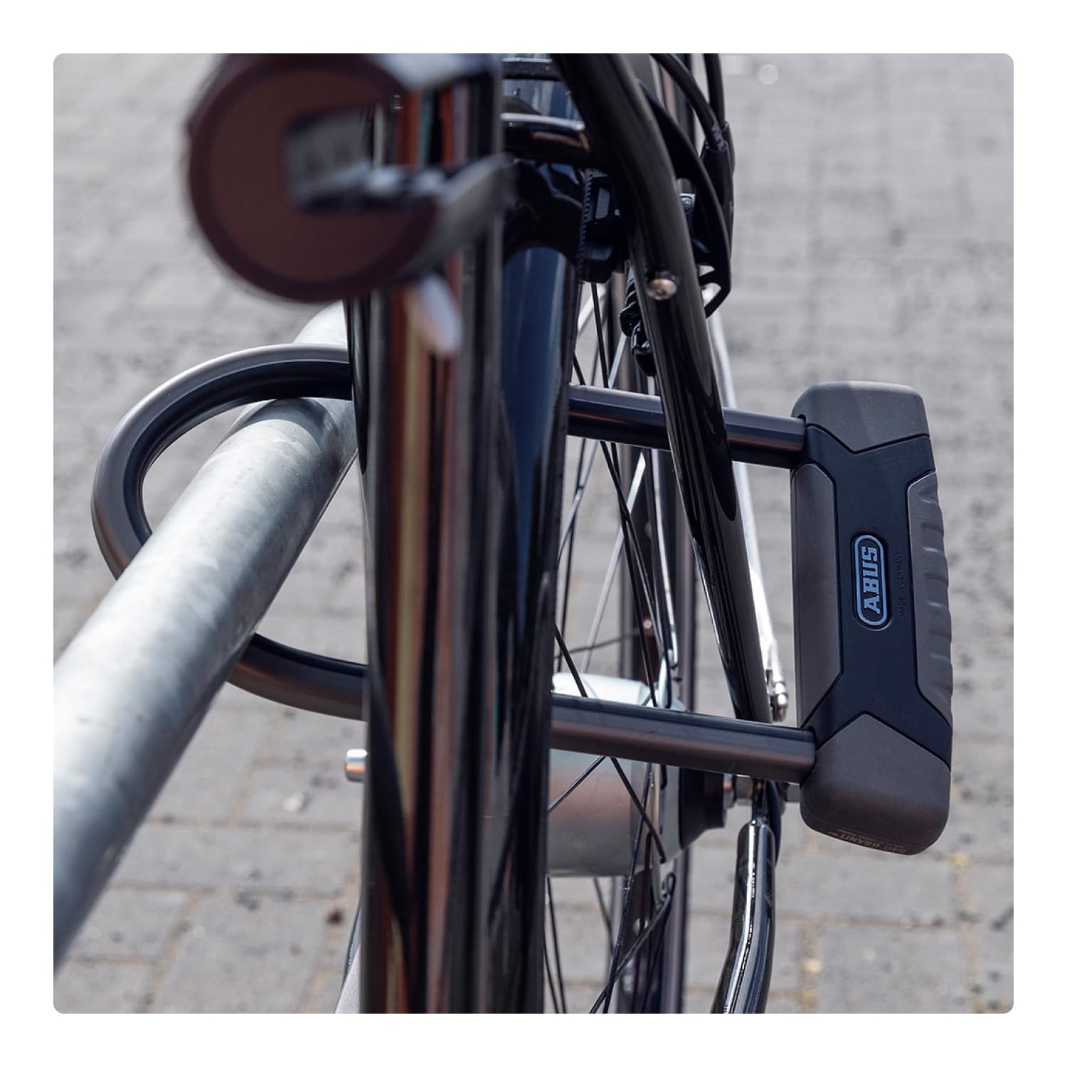 ABUS Bügelschloss Granit XPlus 540 + USH-Halterung - Fahrradschloss mit 13 mm starkem Bügel und XPlus Zylinder Sicherheitslevel 15-300 mm Bügelhöhe 5