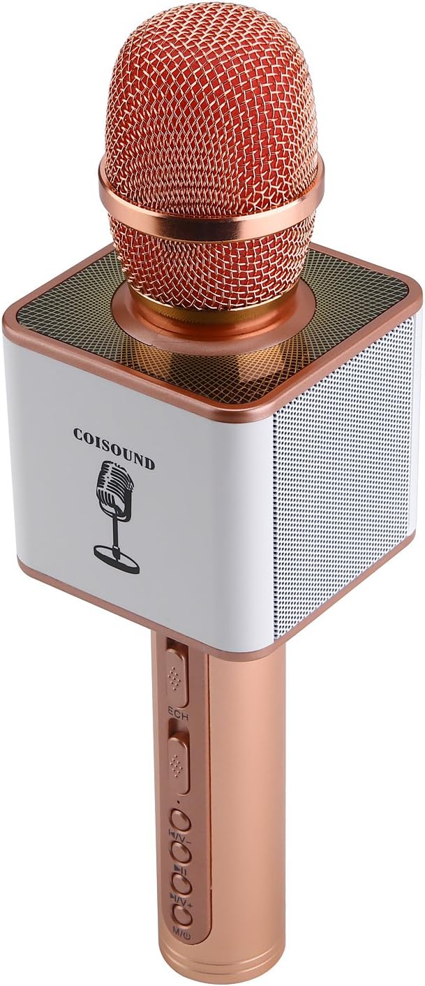 Karaoke Machine Wireless Portable Microphone – Rechargeable Handheld Karaoke System With Built-In Bluetooth – Compatible With IOS Android, Smartphone And PC - Wireless KTV Device by Coisound