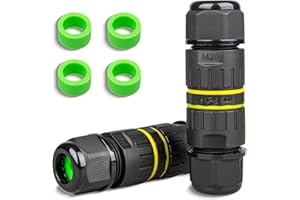 Oyviny 3 Pole Electrical Junction Box IP68 Waterproof, UL Certified M20 Wire Connector for 5-12mm Wire Range, Flame Retardant