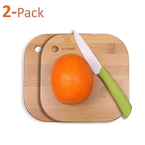 Home Mini Cutting Board Small Fruit Cutting Board Solid Bamboo Wood Board For Baby infant dormitoryＩSet of 2