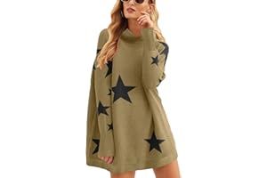 ANRABESS Women 2023 Trendy Casual Turtleneck Batwing Sleeve Slouchy Oversized Ribbed Knit Tunic Sweaters Pullover