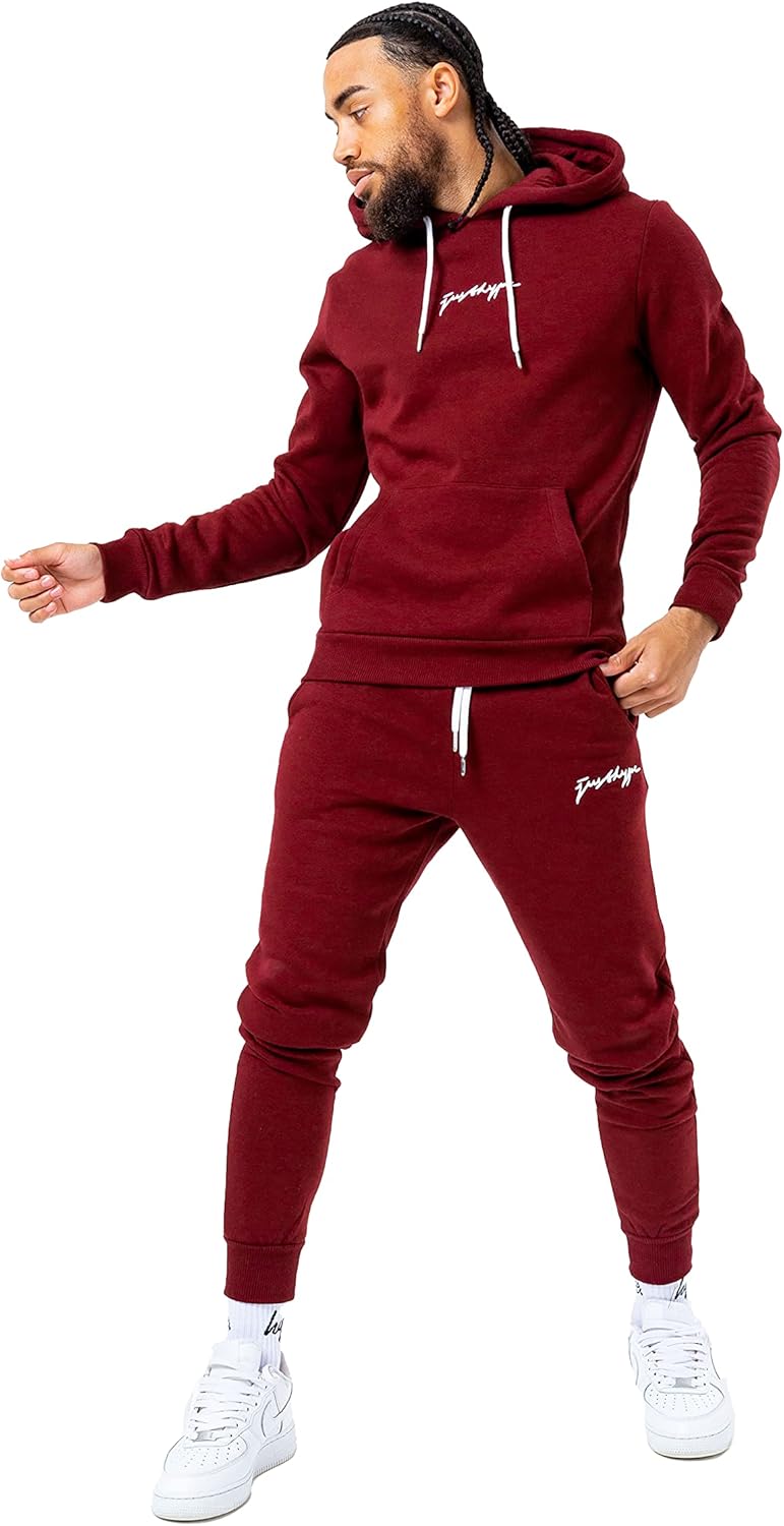 HYPE BURGUNDY SCRIBBLE MEN'S TRACKSUIT Amazon.co.uk Clothing