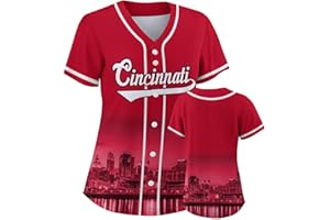 POD7IE Women Baseball Jersey City Night Skyline Apparel Button Down Shirts Sports Uniform Fans Gift for Adult Girls S-2XL