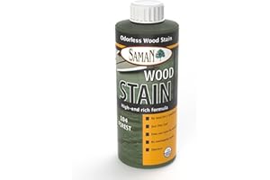 SamaN Interior Water Based Wood Stain - Natural Stain for Furniture, Moldings, Wood Paneling,Cabinets (Forest TEW-104-12, 12 oz)
