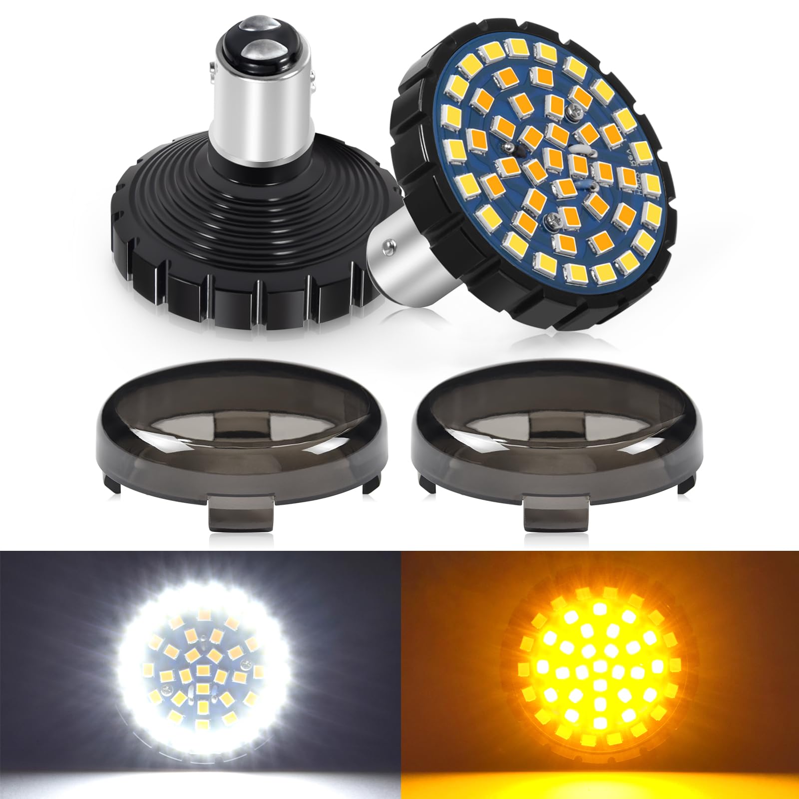 Photo 1 of *UNTESTED*
Benlari Upgrade 2" Motorcycle Front Turn Signals with Smoked Lens Covers 1157 LED Running Lights Compatible for Harley Davidson Touring Dyna Softail Sportster Street Glide Road Glide Iron 883