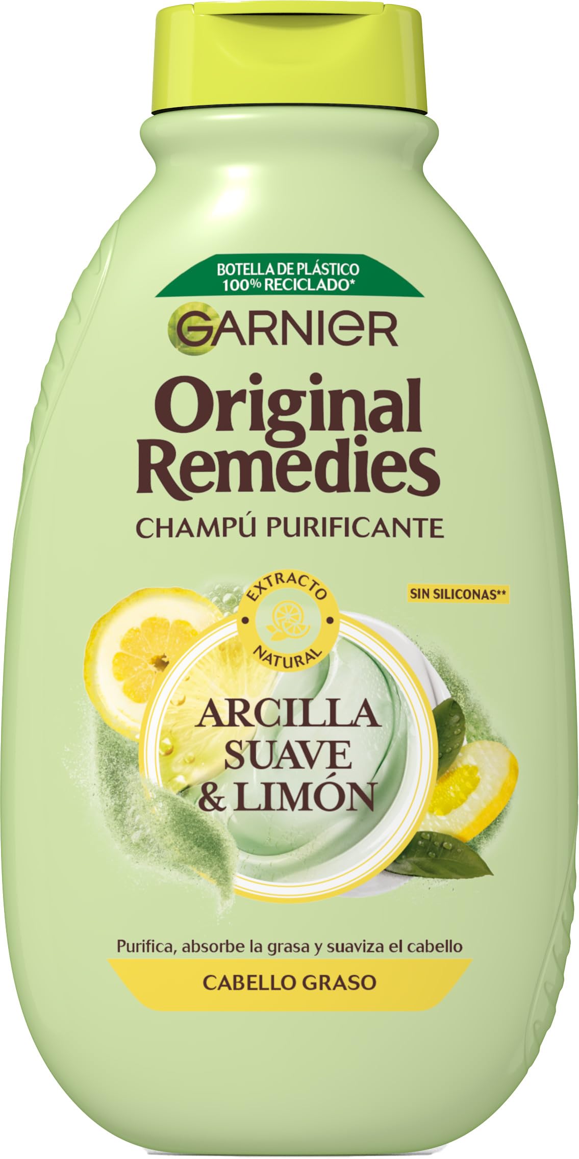 Garnier Original Remedies Shampoo For Oily Hair, Clay & Lemon, 300 ml (Pack of 1)