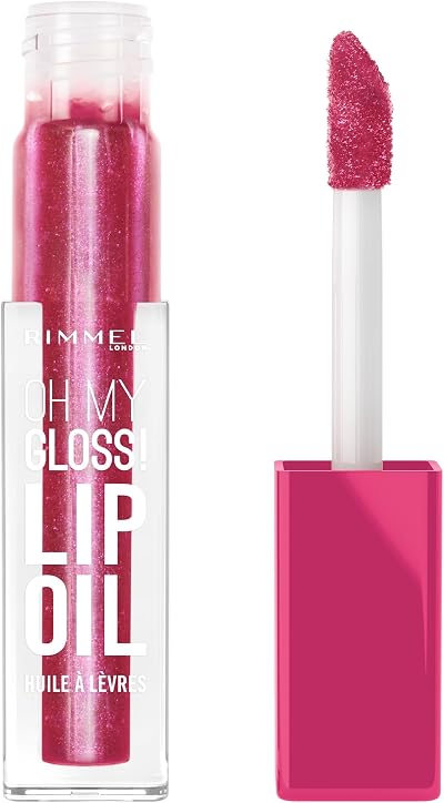 Rimmel Oh My Gloss Lip Oil 007 Fuchsia Punch Lip Shine Hydrates Vegan Cruelty