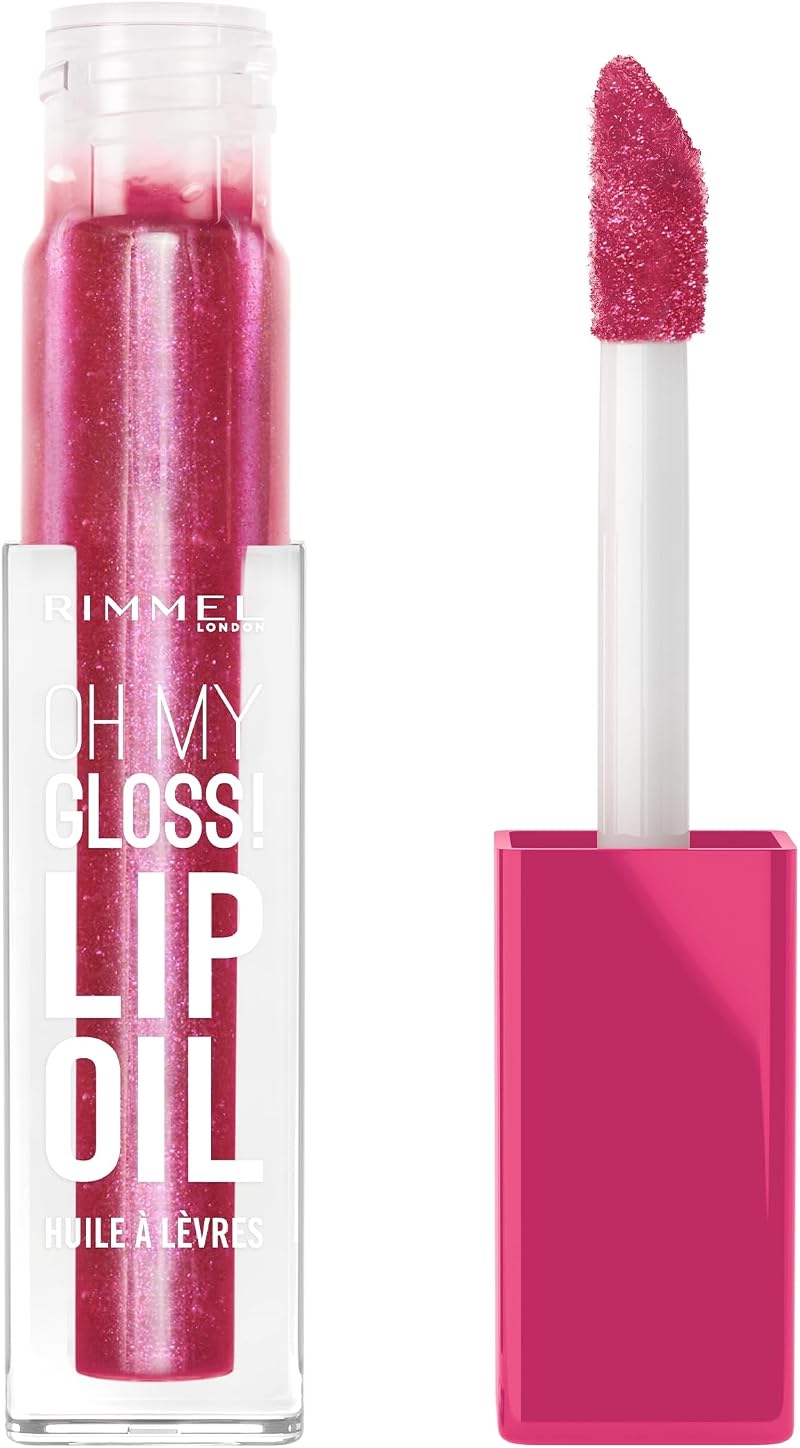 Rimmel Oh My Gloss Lip Oil 007 Fuchsia Punch Lip Shine Hydrates Vegan Cruelty