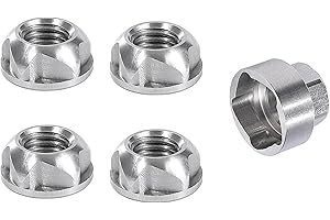 VOSANTU M8 304 Stainless Steel Anti-Theft Locking Nuts P1.25 Security Hardware Kit for Mountain Bike Awning Car Accessories for Styling Light Bar Safety,(4 Lock+ 1 Key)