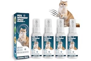 MNQAXZ Cat Deterrent Spray,Cat Repellent Spray for Furniture,Bitter Spray for Cats,Pet Behavior Training,Keeps Cats Away,Safe and Non-Toxic, Plant Extracts 4 Pack