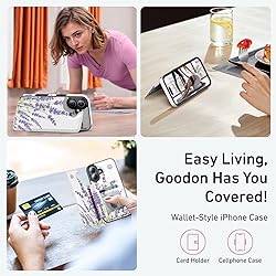 Goodon for iPhone 16 Case Wallet - Flip Folio